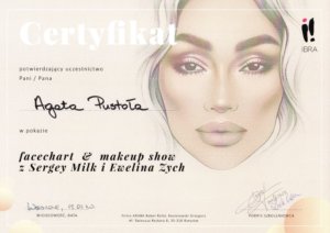 Agata Pustola Makijazystka Certyfikat makeup 2019