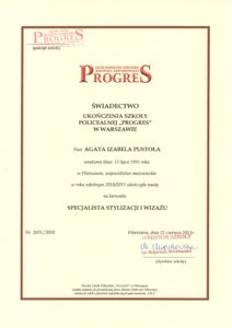 Agata Pustola Makijazystka Specjalista wizazu 2011