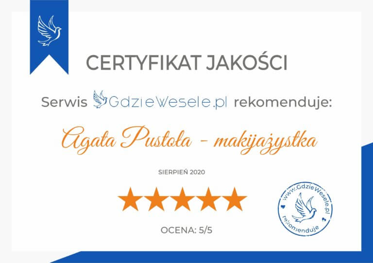Agata Pustola rekomendacja gdziewesele makijaz slubny